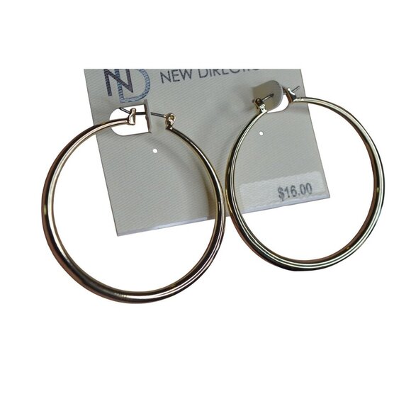 New Directions Gold-Tone Hoop Earrings - Picture 3 of 5